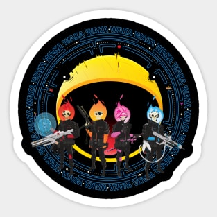 Pacman Ghosts Sticker